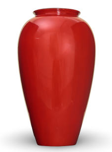 Natural lacquer vase with luminous depth