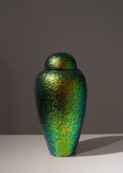 Iridescent beetle wing elytra inlay